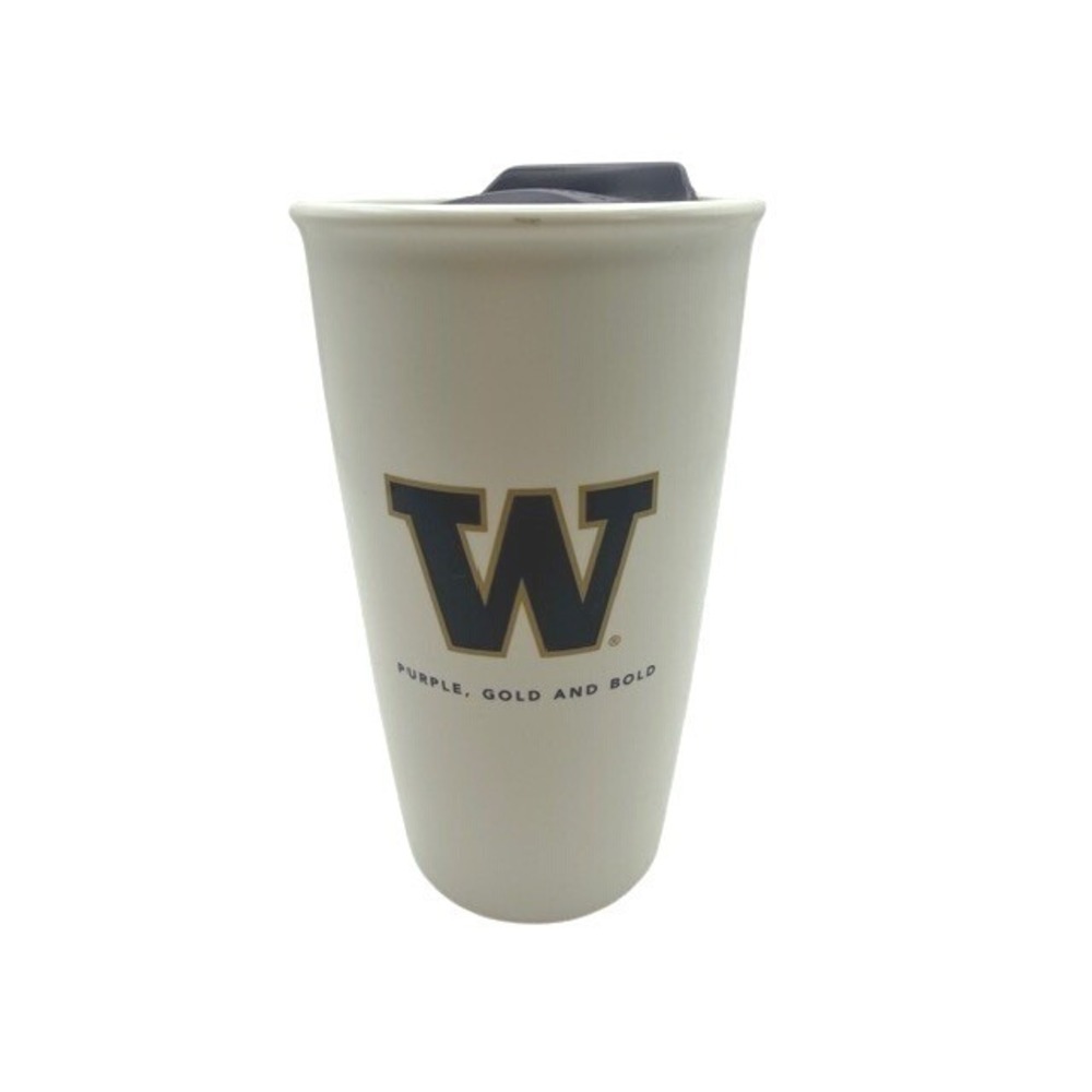 Starbucks University of Washington Huskies Ceramic Travel Tumbler 12oz 2014 NEW